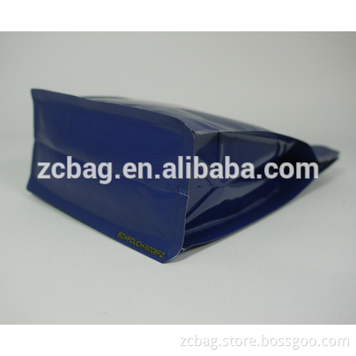Factory directly Manufacture quad side seal gusset flat bottom standup box pouch,square bottom Pouch zipper lock